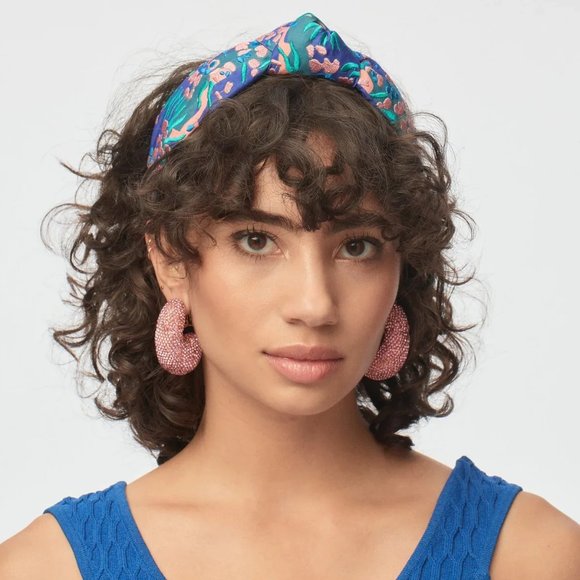Lele Sadoughi Sea Reef Marine Resort Embroidered Knotted RARE Headband